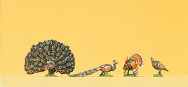 PREISER # 10166 - TURKEY, PEACOCK - 1:87/HO SCALE