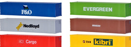 KIBRI # 10922 - SET OF 6 CONTAINERS - HO SCALE KIT