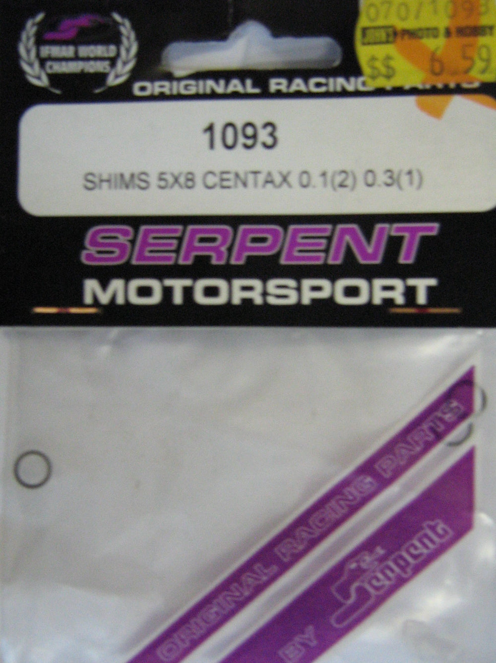 SERPENT # 1093 - CENTAX SHIM SET