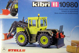 KIBRI # 10980 - TRACTOR WITH FRONT LOADER - HO Scale