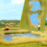 Busch 1312 - Ground Cover - LAKE WITH GRASS AND REED SHORE