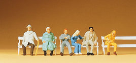 PREISER # 14004 - 'SEATED PASSENGERS, BENCHES'  - 1:87/HO SCALE