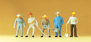 PREISER # 14017  - 'TRACK WORKERS'  - 1:87/HO SCALE