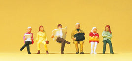 PREISER # 14072 - 'SEATED RAILWAY TRAVELLERS'  - 1:87/HO SCALE