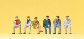 PREISER # 14084 - 'SEATED WORKERS'  - 1:87/HO SCALE