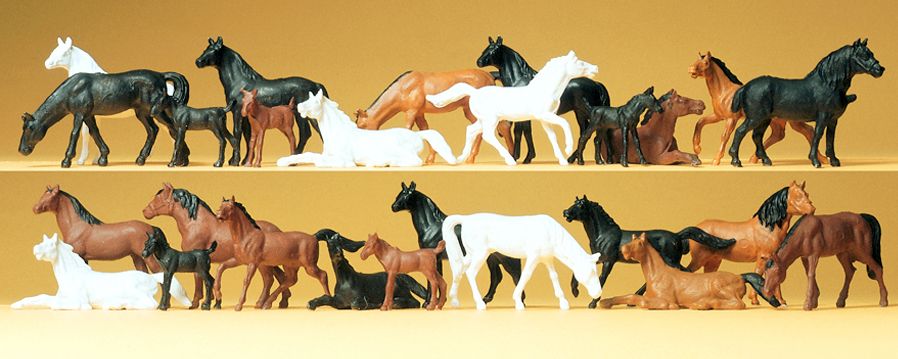 PREISER # 14407 - HORSES - 1:87 SCALE| Hobbyplex