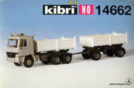 KIBRI # 14662 - TIPPER WITH TRAILER - HO Scale