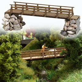 Busch 1497 - Wooden Bridge - HO Scale Plastic and Wood Kit