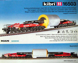 KIBRI # 16503 - RAIL WAGON CARRYING GENERATOR - HO Scale