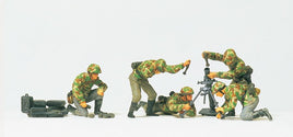 PREISER MILITARY # 16541 - TRENCH MORTAR 34 IN COMBAT - 1:87 SCALE PLASTIC MODEL FIGURE KIT