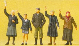 PREISER # 16800 - CIVILIANS WAVING - 1:87 SCALE