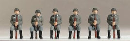 PREISER MILITARY # 16877 - ARMOURED INFANTRY, RIFELMEN SITTING - 1939 - 45