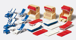 PREISER # 17308 - DECK CHAIRS, ETC. - 1:87 SCALE