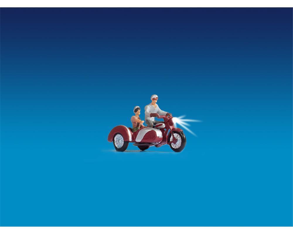 NOCH 17514 - MOTORCYCLE, DRIVER, SIDECAR AND PASSENGER - HO SCALE PLASTIC MODEL