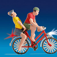 NOCH 17571- BICYCLE WITH RIDER AND PASSENGER  - HO SCALE PLASTIC MODEL