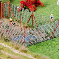 FALLER 180414 - WIRE MESH FENCE WITH WOOD POLES - HO SCALE PLASTIC MODEL KIT