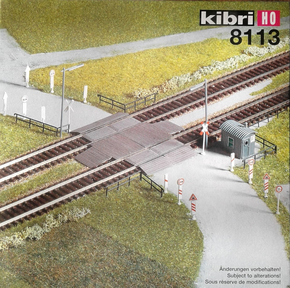 KIBRI # 8113 - Unguarded Level Crossing - HO scale Kit