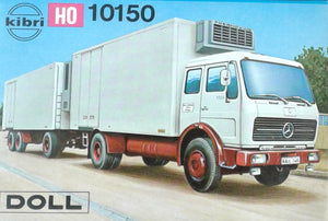 KIBRI # 10150 - Refrigerated Truck with Trailer  - HO scale kit