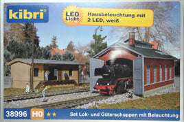 KIBRI # 38996 - Loco and Goods shed with LED Lights HO Scale