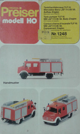 PREISER # 31248 - FIRE VEHICLE -  HO SCALE