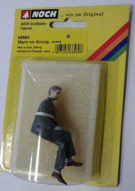 NOCH # 68560 - G SCALE FIGURE - Man In Suit, Sitting