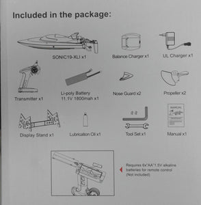 RC-PRO - SONIC 19-XLI - HIGH SPEED BRUSHLESS RACING BOAT