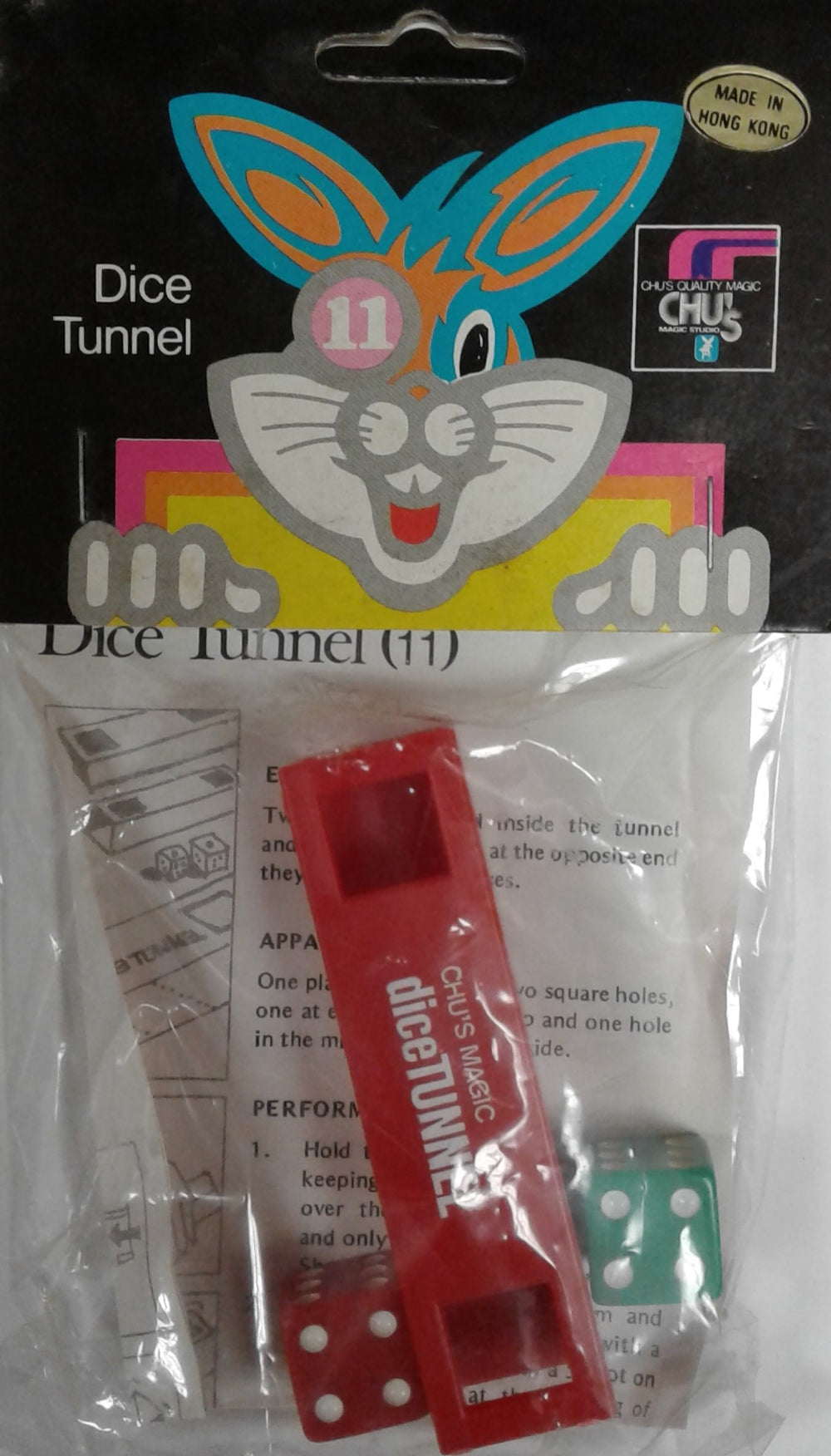 CHU'S MAGIC TRICKS DICE TUNNEL VINTAGE MAGIC TRICK Hobbyplex