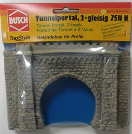 Busch  7511 - TUNNEL PORTAL - DOUBLE TRACK - N SCALE