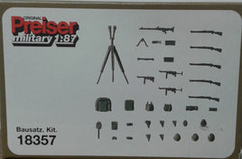 PREISER MILITARY # 18357 - WEAPONS, GERMAN ARMY, HO SCALE KIT
