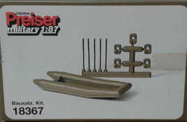 PREISER MILITARY # 18367 - RUBBER RAFT, HO SCALE KIT
