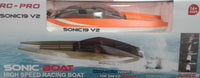 RC-PRO - SONIC 19 V2 - HIGH SPEED RACING BOAT WITH CATAMARAN STYLE HULL - ORANGE