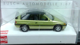 BUSCH 45708 - FORD ESCORT CABRIO - METALLIC GREEN - 1:87 SCALE - PLASTIC MODEL VEHICLE
