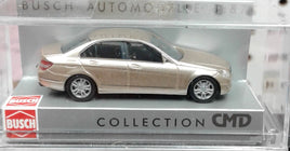 BUSCH 43610 - MERCEDES BENZ C-CLASS METALLIC GOLD - 1:87 SCALE - PLASTIC MODEL VEHICLE