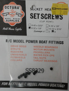 OCTURA - SS8329 - SOCKET HEAD, SET SCREWS (CUP POINT) 8-32 X 1/8