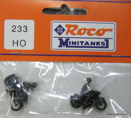ROCO MINITANKS # 233 - 2 MOTORCYCLES WITH DRIVERS