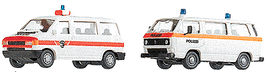 ROCO 2413 - EMERGENCY VEHICLES - VW T3/T4 SET OF 2 - HO SCALE