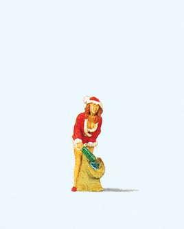 PREISER 29028 - 'CHRISTMAS GIRL WITH SACK OF GIFTS' - 1:87/HO SCALE