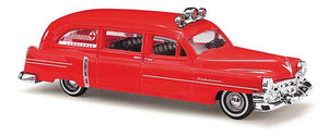 BUSCH 43468 - CADILLAC STATION WAGON FIRE VEHICLE - 1:87 SCALE - PLASTIC MODEL VEHICLE