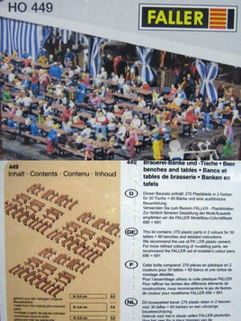 FALLER # 140449 - BEER BENCHES AND TABLES FOR FAIR