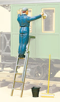 PREISER # 45505- G SCALE FIGURE - "CLEANING THE CARRIAGE"