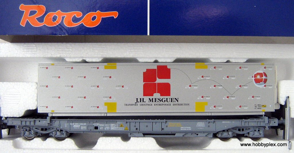 ROCO # 47118 - FLATBED CAR LOADED WITH CONTAINER, SNCF