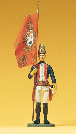 PREISER # 54125 - PRUSSIAN STANDARD-BEARER, STANDING. 1:24 SCALE