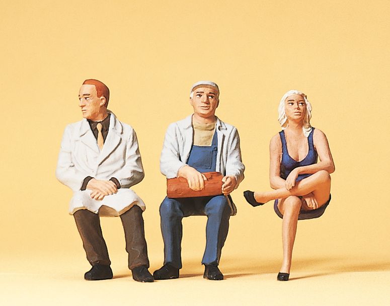 PREISER # 63050 - 1:32 SCALE FIGURES - SEATED PERSONS