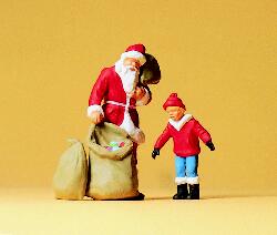 PREISER # 65335 - SANTA CLAUS AND CHILD - 1:43 SCALE