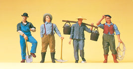 PREISER # 65343 -1:43 SCALE PLASTIC MODEL FIGURES - U.S RAILROAD WORKERS