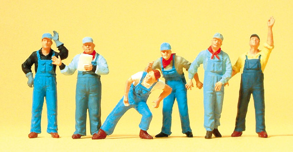 PREISER 65353 143 SCALE PLASTIC MODEL FIGURES US RAILWAY WORKERS