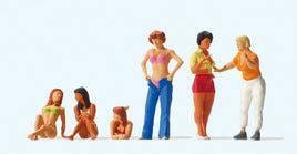 PREISER # 65358 -1:43 SCALE PLASTIC MODEL FIGURES - AT THE CAMPSITE