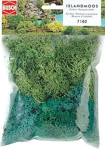Busch 7102 -  Reindeer Moss - 2 colours -Light and Dark Green