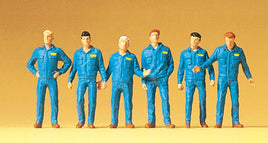 PREISER 72406 - "MECHANICS" IN BLUE UNIFORM - 1:72 SCALE PLASTIC MODEL FIGURE