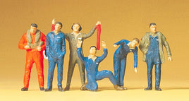 PREISER 72409  - "GERMAN AIR FORCE FRG. PILOTS AND GROUD CREW" - 1:72 SCALE PLASTIC MODEL FIGURE